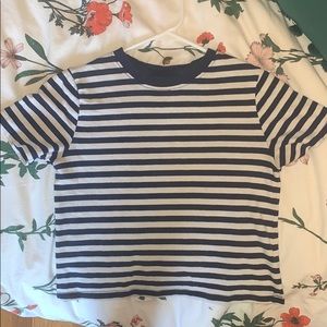 Top shop Navy Striped Tee